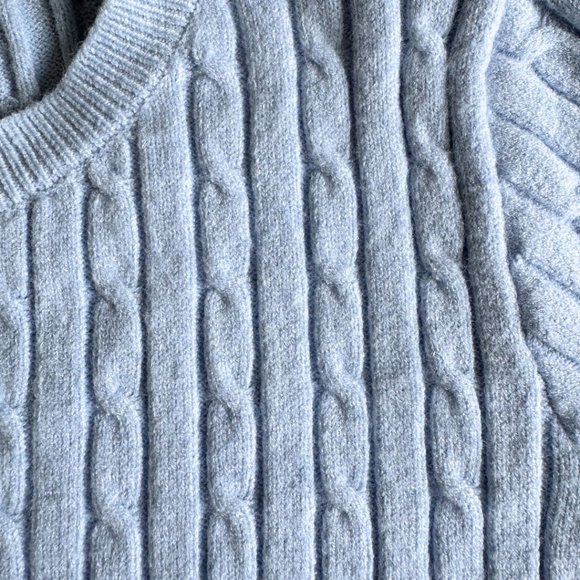 Twik Cable Knit Baby Blue Tshirt | US S - Picture 4 of 5